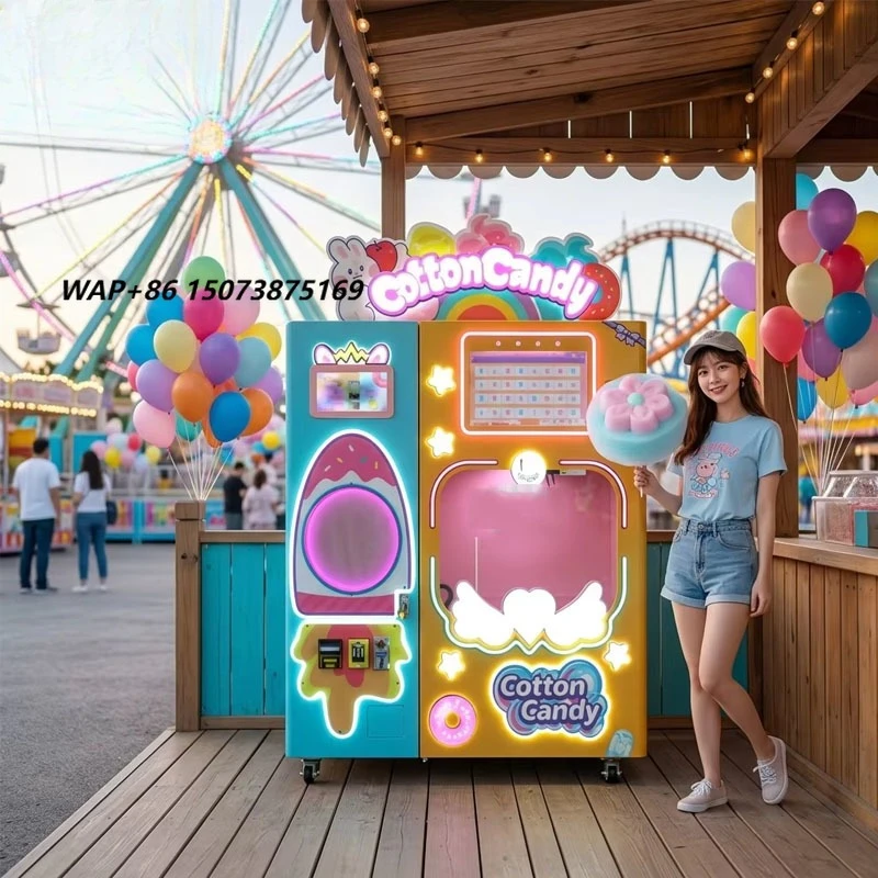 2026 Design Fully Automatic  Candy Vending Machine Motor Sugar Custom Flavors Business Use Arcades Malls Events High