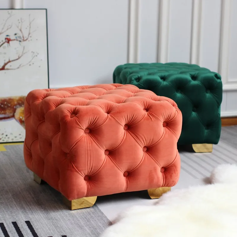 Nordic Shoe Changing Stool  Entrance Foot Bench Portable Vanity Seat Light Luxury Sofa Chair Functional Furniture