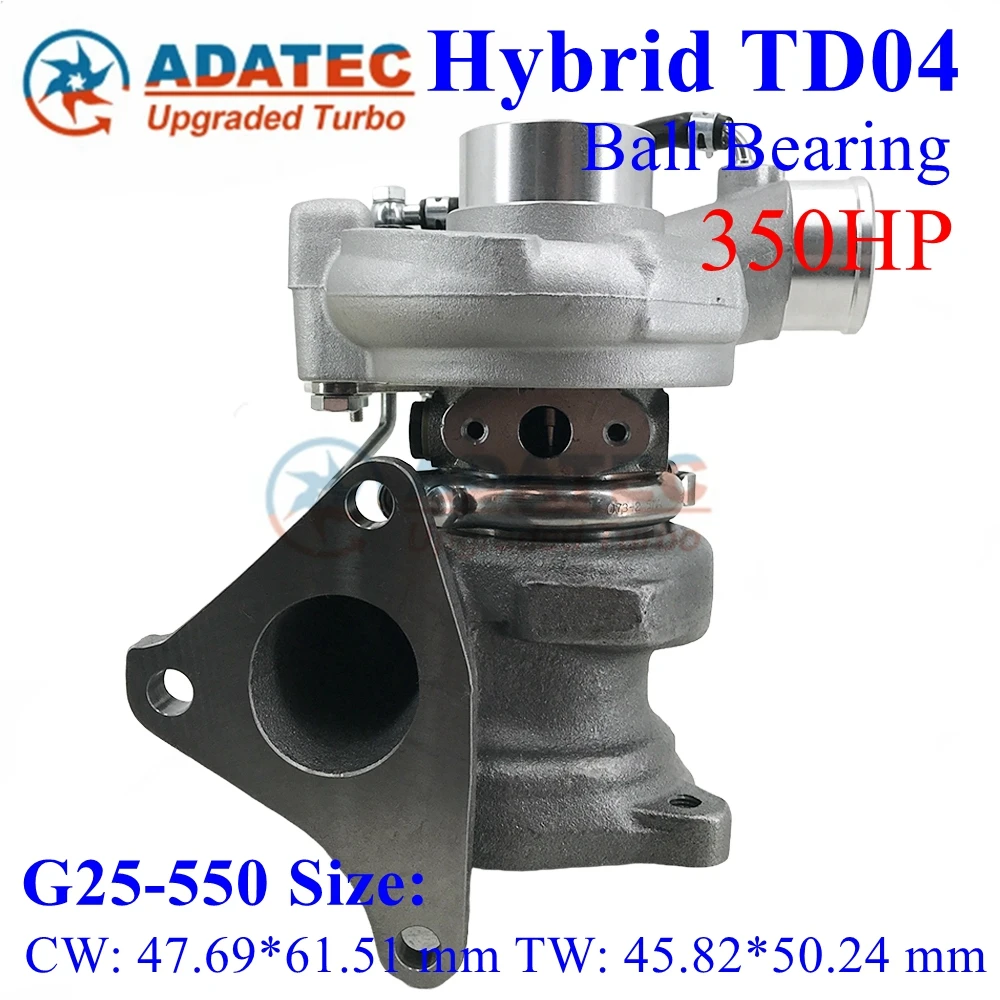 49477-04000 49U77-04000 Hybrid TD04 G25-550 Ball Bearing Turbocharger 14411-AA710 Upgrade Turbo for 2008-11 Impreza WRX GT with
