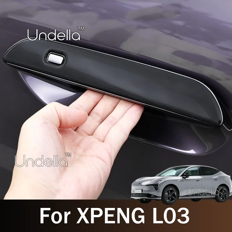 For XPENG L03 2026 2027 Car Glue drop material Black Car Door Handle Cover Decorative Sticker Scratch-Proof Exterior Accessories