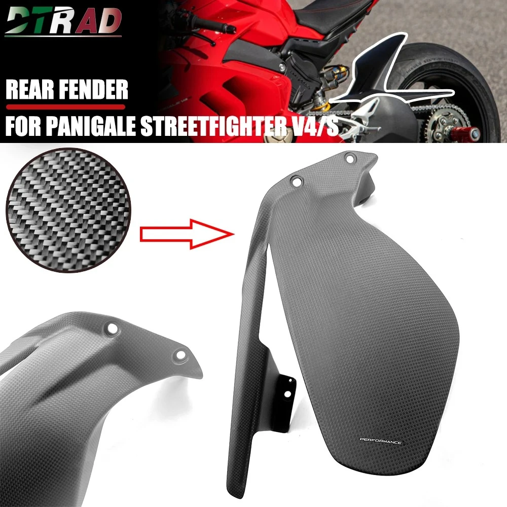V4 18-23 Motorcycle Carbon Fiber Rear Fender Splash Guard Mudguard For DUCATI PANIGALE V4 V4S V4R Streetfighter V4/S Accessories