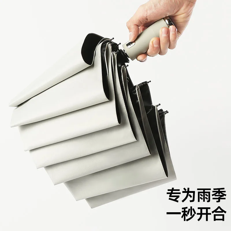 Umbrella for The Sun Black Parasol Portable Umbrella Uv Blocking Automatic Folding Wind-resistant Sunshade Reinforced Thickened