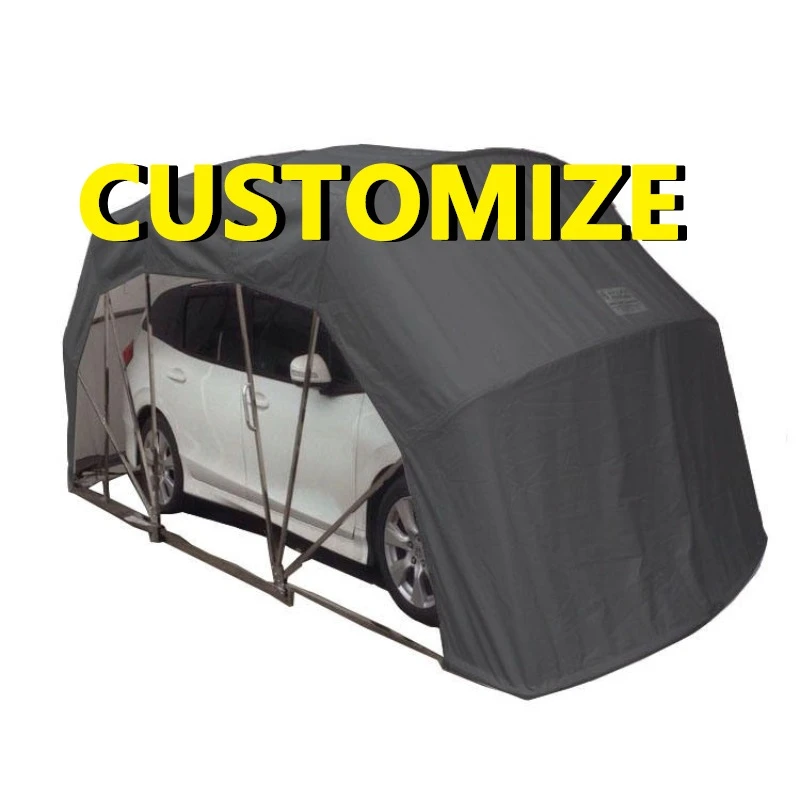 Any Size Custom Fully Automatic Folding Carport Waterproof Sunshade Mobile Garage Outdoor Parking Shelter Durable Oxford Fabric