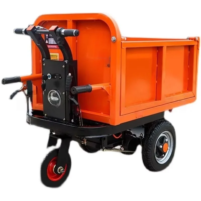 Electric Garden Wheelbarrow Four Wheel Motor Kit Metal Construction 1000W Motor 48V 20AH