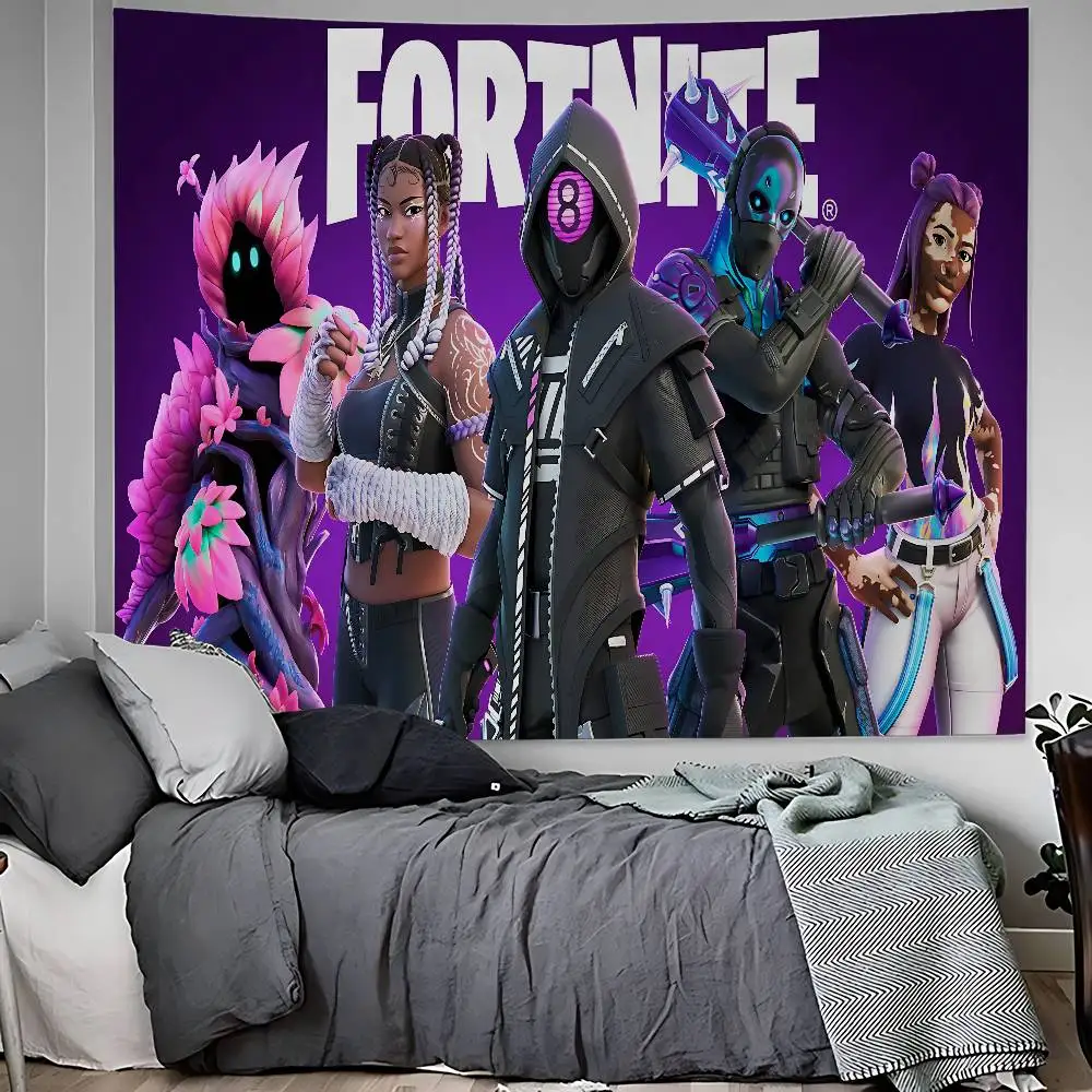 Cartoon Video Game F-Fortnites DIY Wall Tapestry for Living Room Home Dorm Decor Wall Art Decor