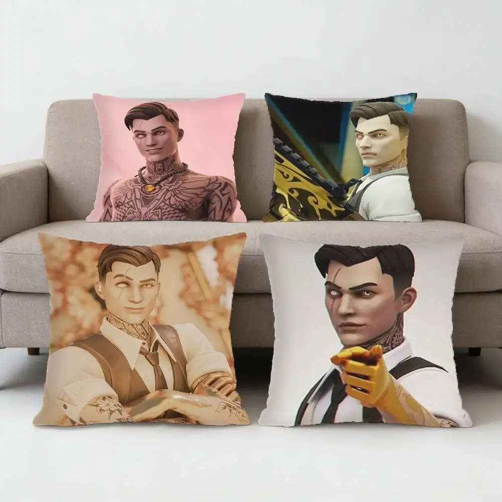 Game Fortnite Midas Pillow Case Anti-dustmite Pillowcase Invisible zipper silky Sofa cushion cover for bedroom