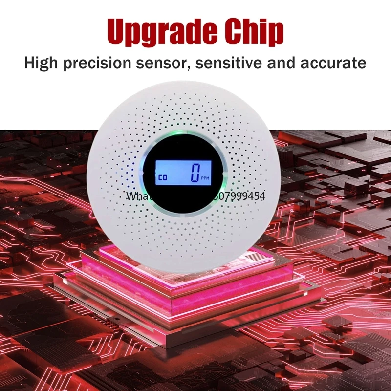 Portable Battery 2-in-1 Smoke and Carbon Monoxide Detector with 85 DB Alarm and ABS Plastic Construction