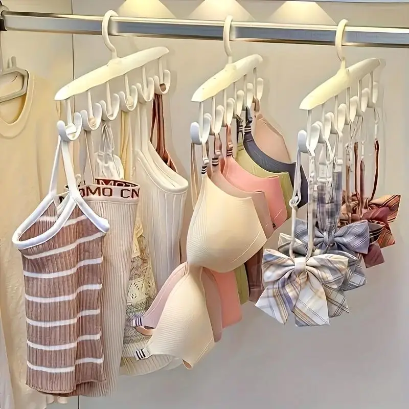 6PCS 12-Hook Rotating Hanger – Space-Saving Closet Organizer for Ties, Belts, Underwear, Skirts | Portable Home & Dorm Storage
