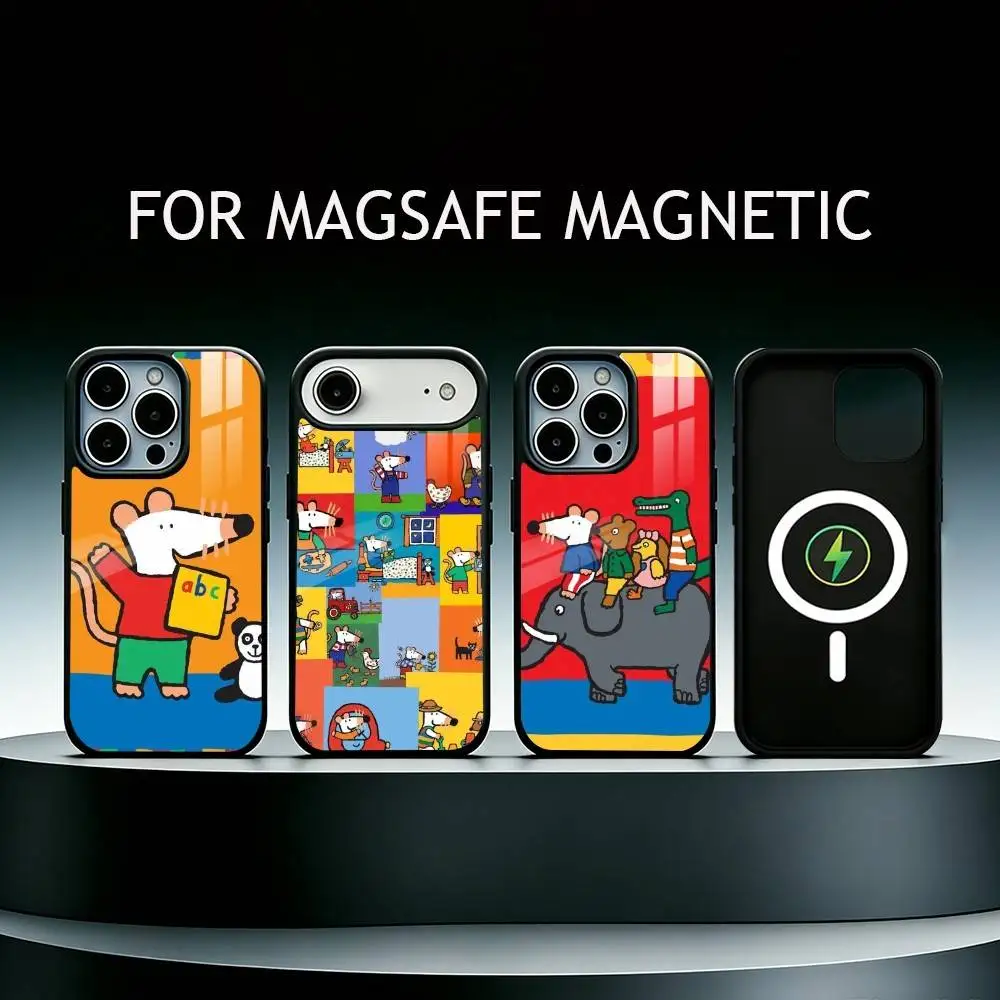 M-Maisy Mouse R-Rat Phone Case For iPhone17,16,15,14,13,12,11 Plus,Pro Supports Magnetic Wireless Charging