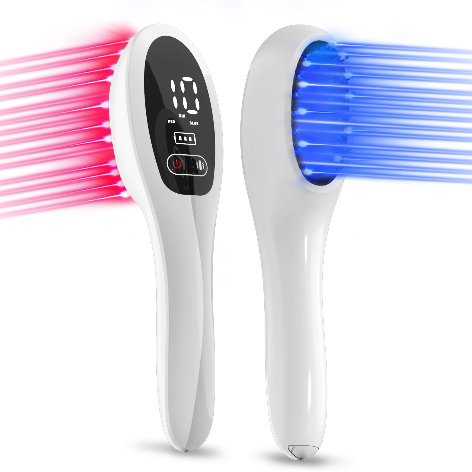 Medical Grade Red Blue Light Hair Growth Comb Electric Scalp Massager Anti Hair Loss Phototherapy Laser Portable Hair Brush