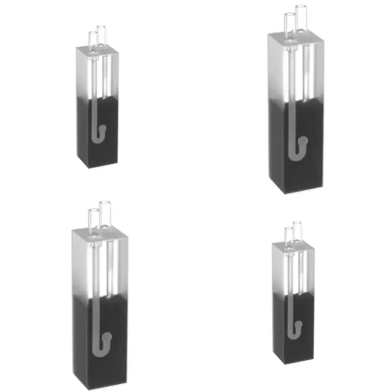 Cuvette Biochemistry 30mm Path Length Quartz Glass Flow Cell Optical Shelf Black Cuvette