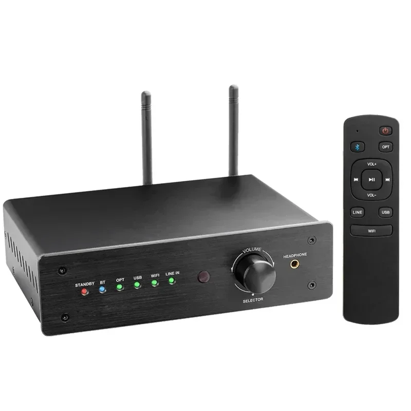Hi-Fi Digital Headphone Amplifier DAC Stereo Power Amplifier Wireless 2 Channels Switching Power Audio Amplifier With Sub Out
