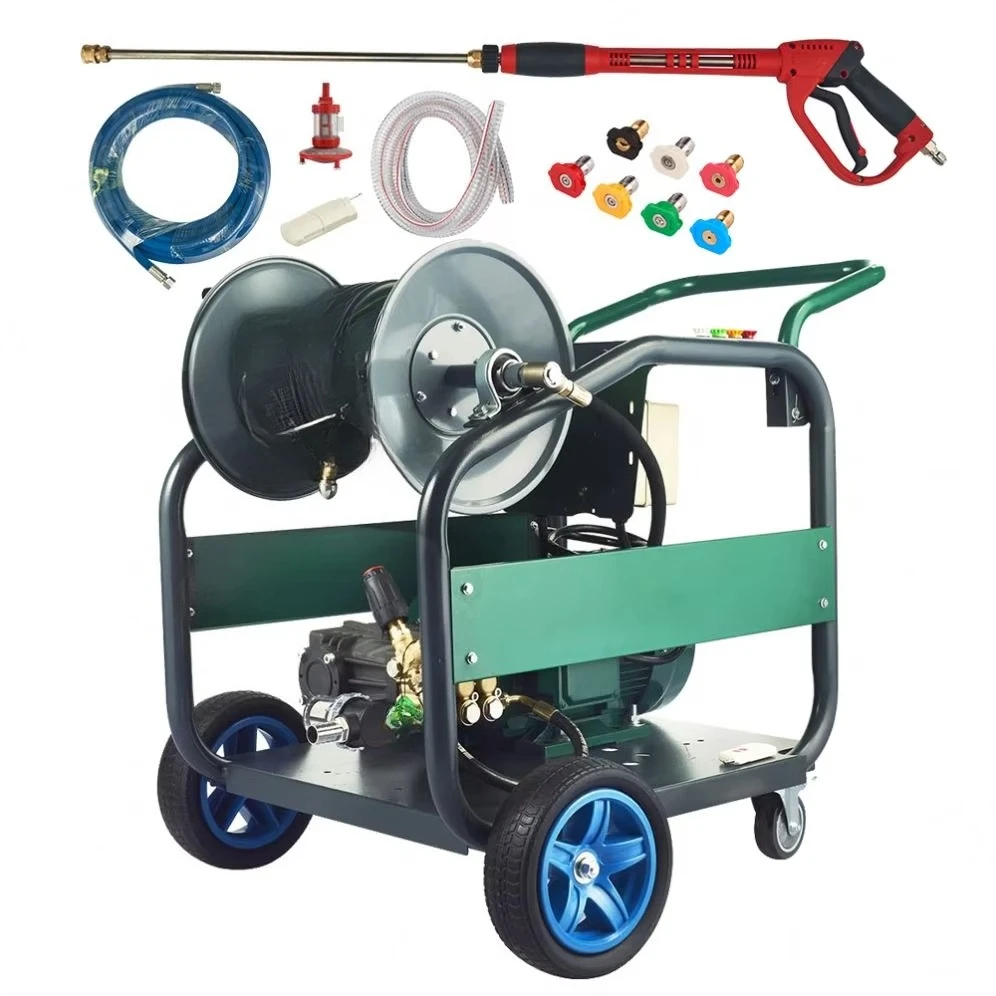 Industrial electric cleaning machine equipment Pipe drainage cleaning machine Water spray high pressure pipe cleaning machine