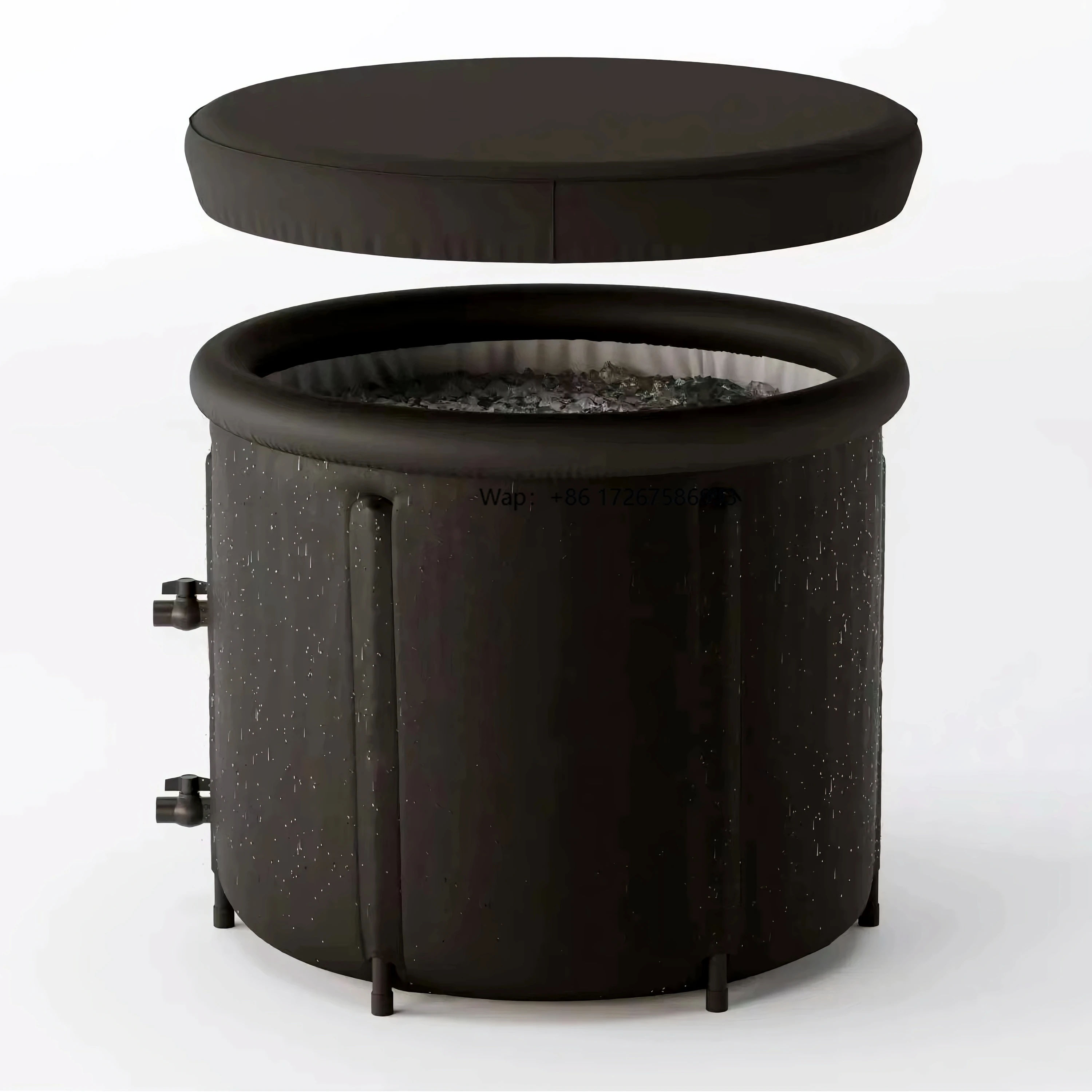 Vanace 80*75 8-Pole Sports Recovery PVC Pool Outdoor Home Use Cold Plunge Water Chiller Logo Ice Bath Accessories Upgrade Model