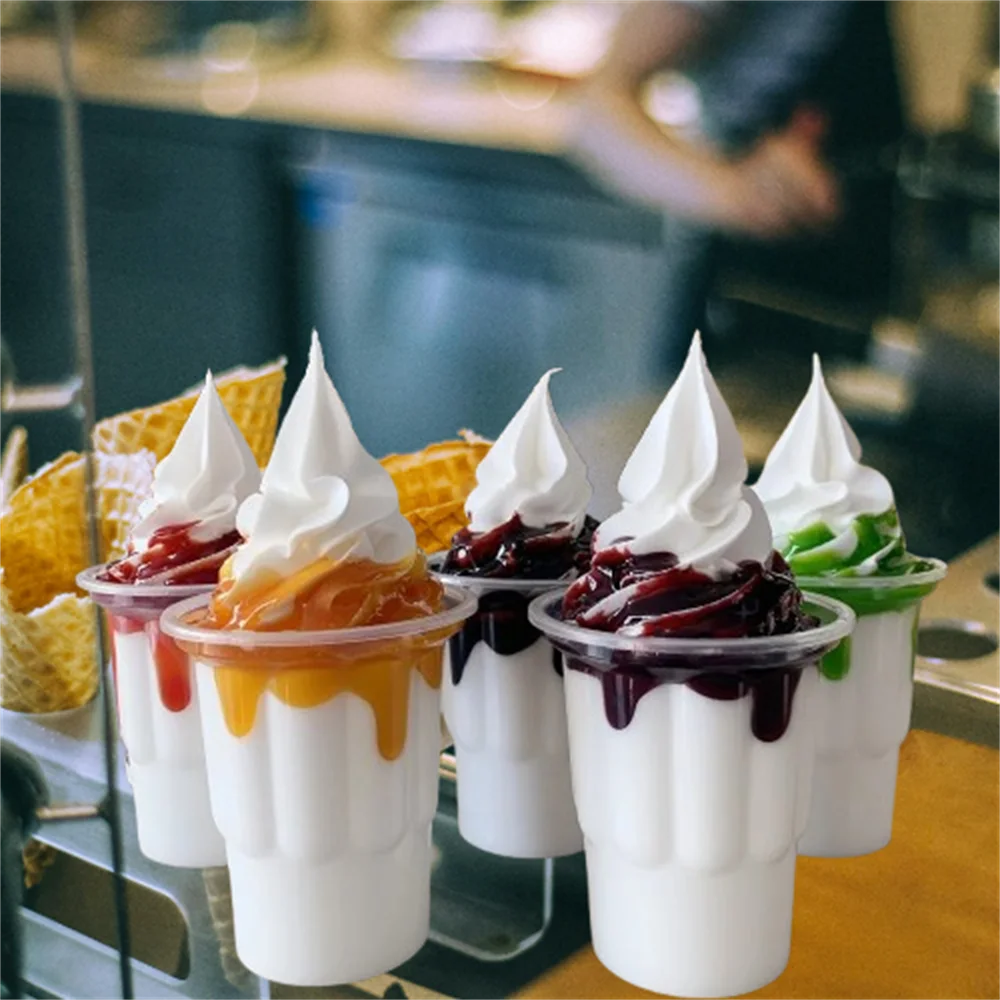 250ml Fake Sundae Jam Ice cream Food Display Blueberry Strawberry ASMR Sound Props Chocolates Propaganda Original Real Set Play