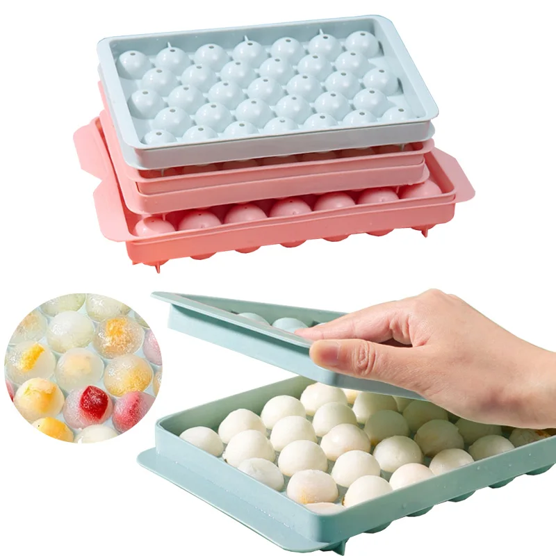 Round Ice Cube Tray Creative Hockey Ball Maker Round Whiskey Sphere Mold Silicone DIY Mould home Kitchen Tools
