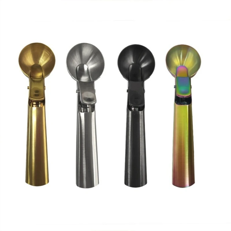 1Pc Stainless Steel Stackable Ice Cream Scoop Non-Stick Spoon for Kitchen Home Cake Fruit Digger Tool
