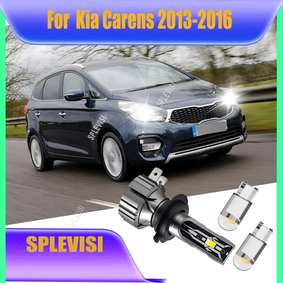 H7 LED 75W White Headlight Bulbs-See More, React Faster. Essential for Night Driving Safety For Kia Carens 2013 2014 2015 2016