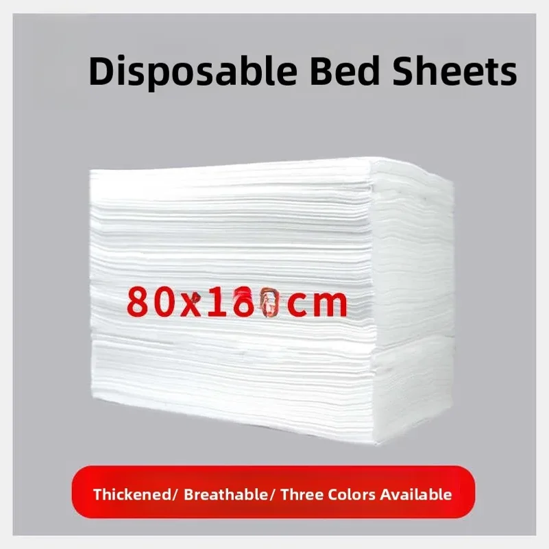 100Pcs Disposable Thick Non-woven Bed Cover Waterproof Breathable Massage Beauty Salon Travel Mattress Sheet 80*180cm