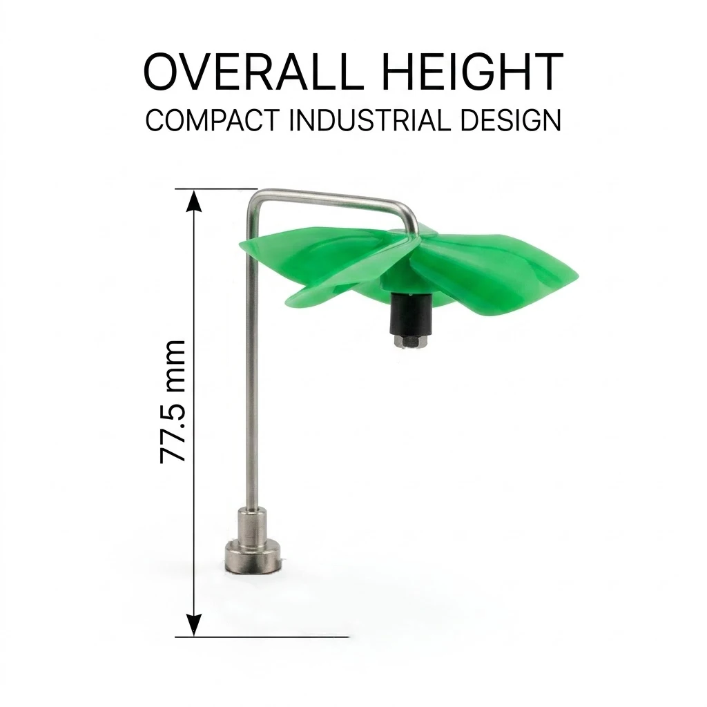 YGTITAN Gooseneck Airflow Verifier for HVAC Equipment Vents, Magnetic Base, 360 Degree Swivel, No Battery, Mechanical Rotor