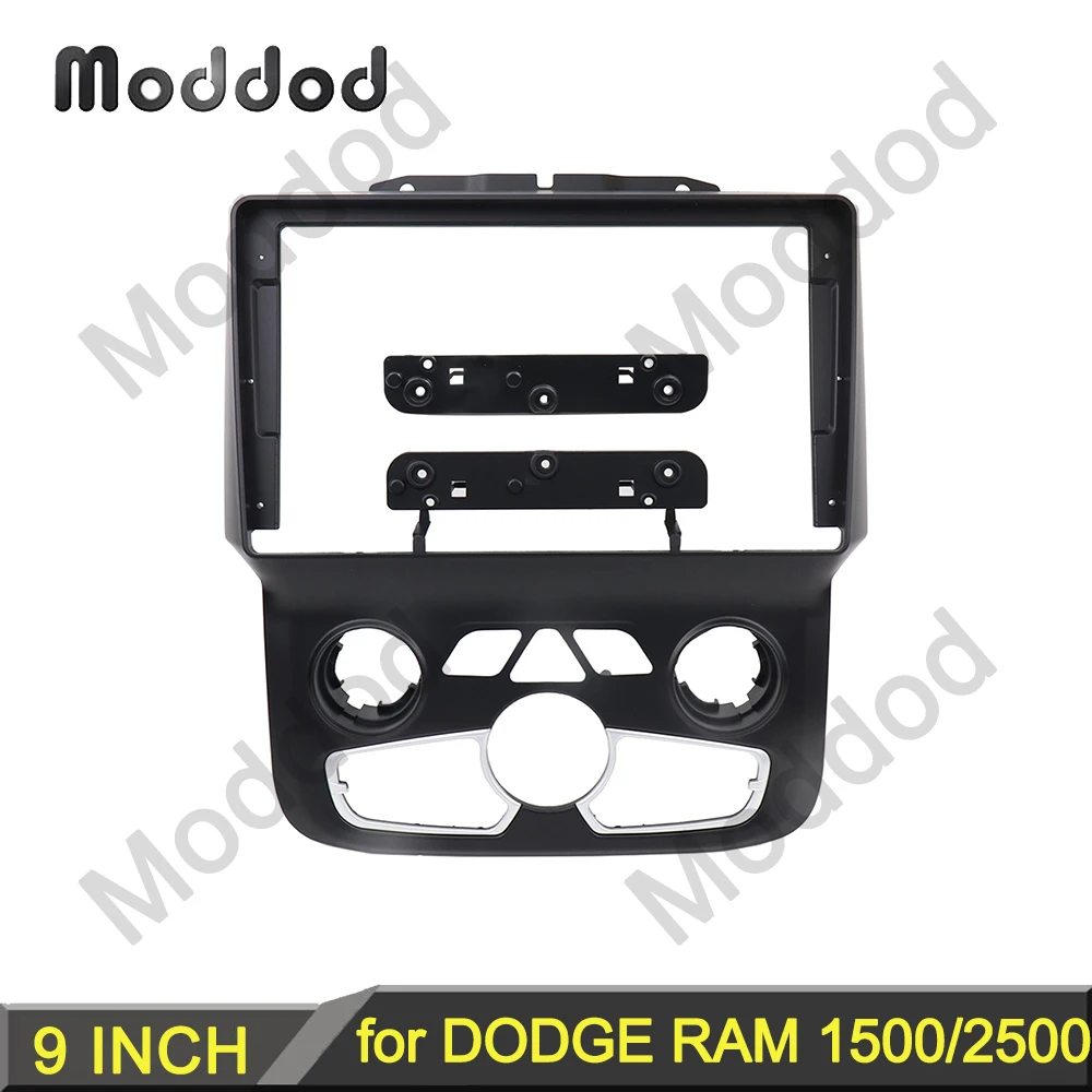 9 INCH Car Radio Fascia Fit for DODGE RAM 1500/ 2500 2013-2019 Face Plate Dash Kit Faceplate Frame Stereo Surround Panel Bezel