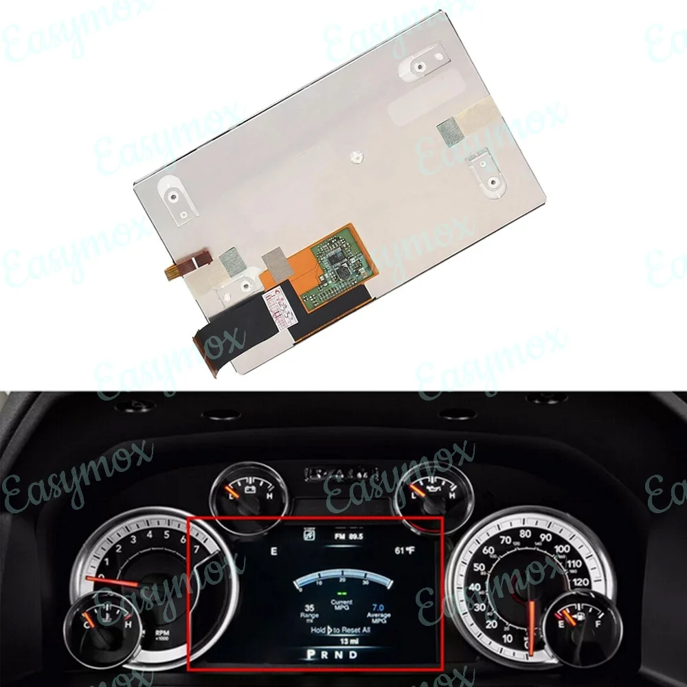 P56045644AF 7inch LCD Display Screen DJ070NA02B for Dodge Ram 1500 2500 3500 2013 -2019 Instrument Panel Repair P56045644AH
