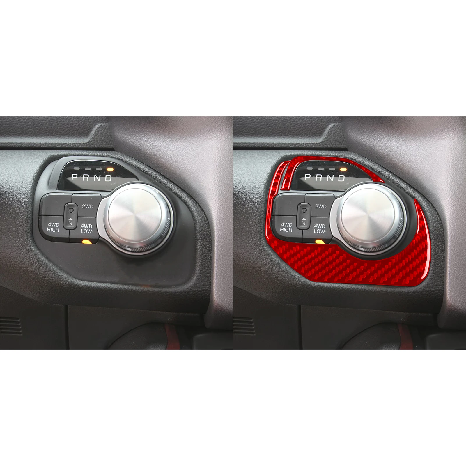 For Dodge Ram 1500 2500 3500 2019--2023 Carbon Fiber Gear Shift Panel Car Accessories Modifications Decorations Stickers