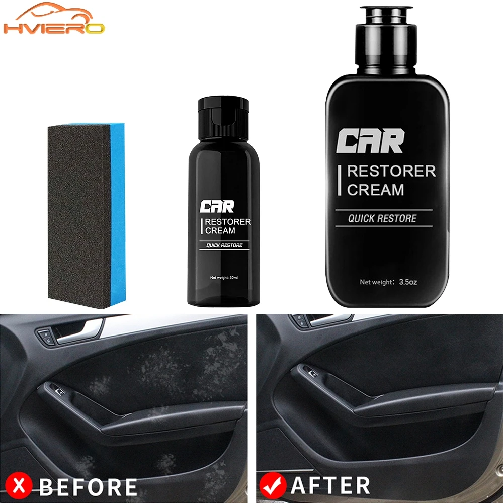 30ml/100ml Car Restorer Cream Quick wash Auto Plastic Leather Refurbishment Agent Washable Refresh Aging Surfaces Care Cleaning