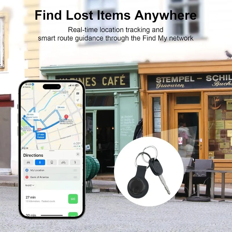 1/2/4PCS Mini Car Locator Anti-lost Wallet Keychain Smart Tag Tracker Key Item Finder Use Find My (IOS Only)