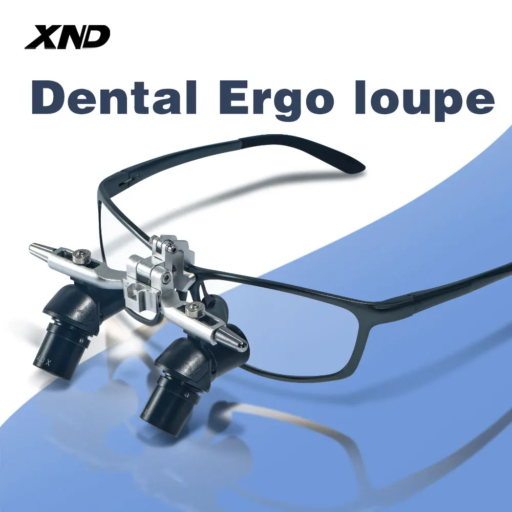 XND Dental Ergo Loupes 45°Optical Corner Structure 4X/5X/6X Optional Magnifying Glass Comfortable Oral Surgery Lens