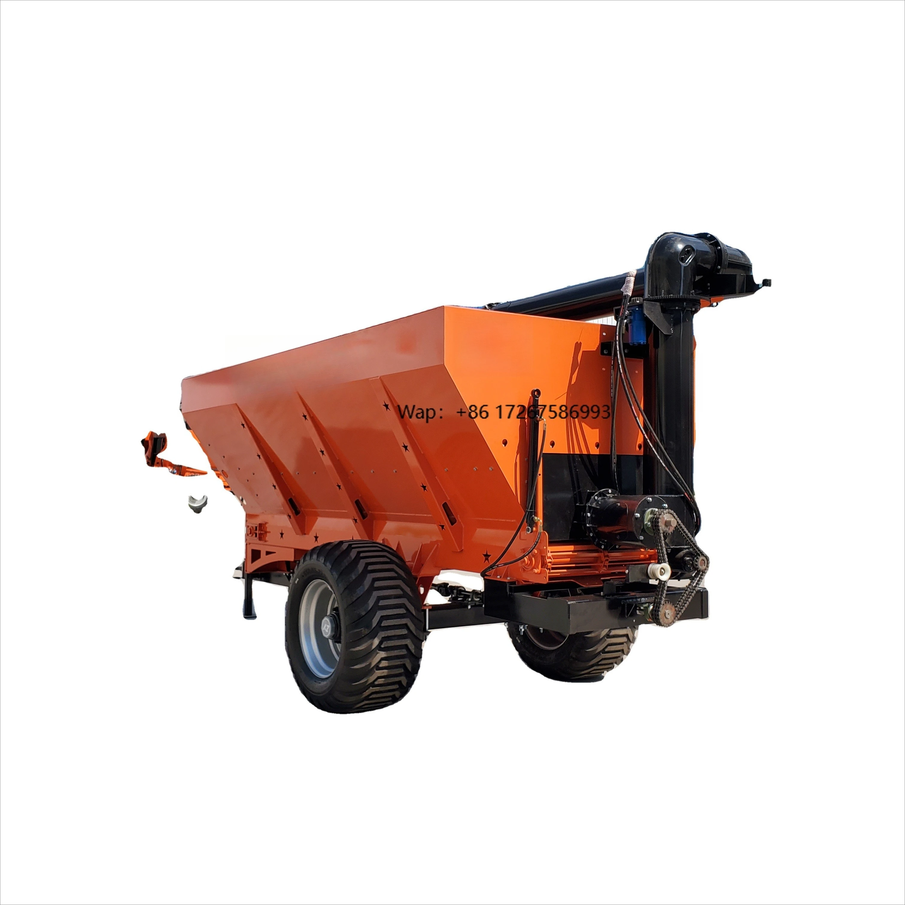 Factory Supply Tractor Trailed Grain Bin Carrier Chaser with Rotating Auger for Farm