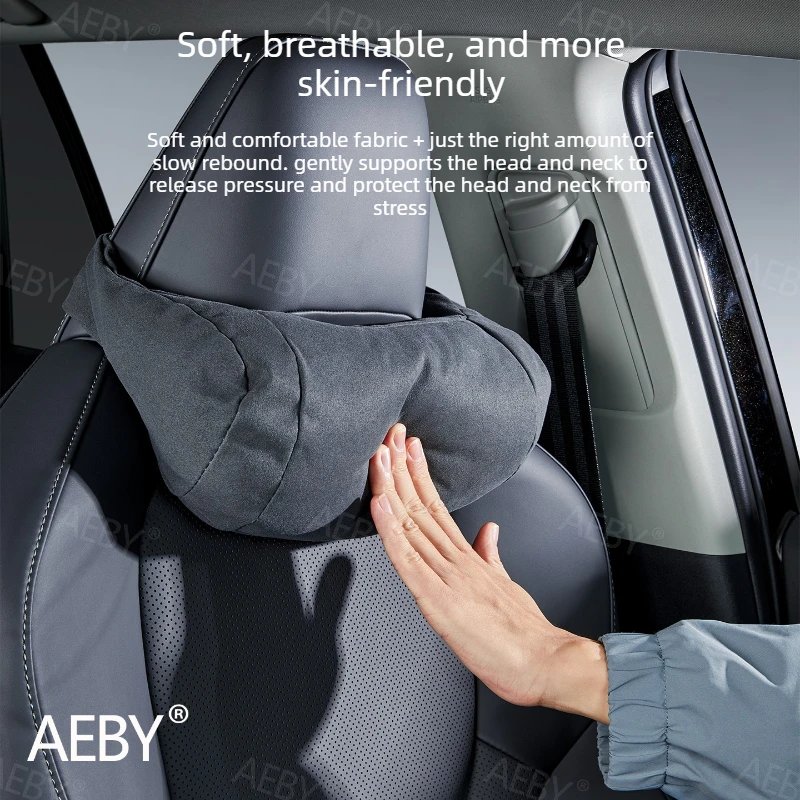For Toyota Rav4 2026 Fleece car neck pillow,headrest support lumbar cushion,memory foam ergonomics,interior accessories set