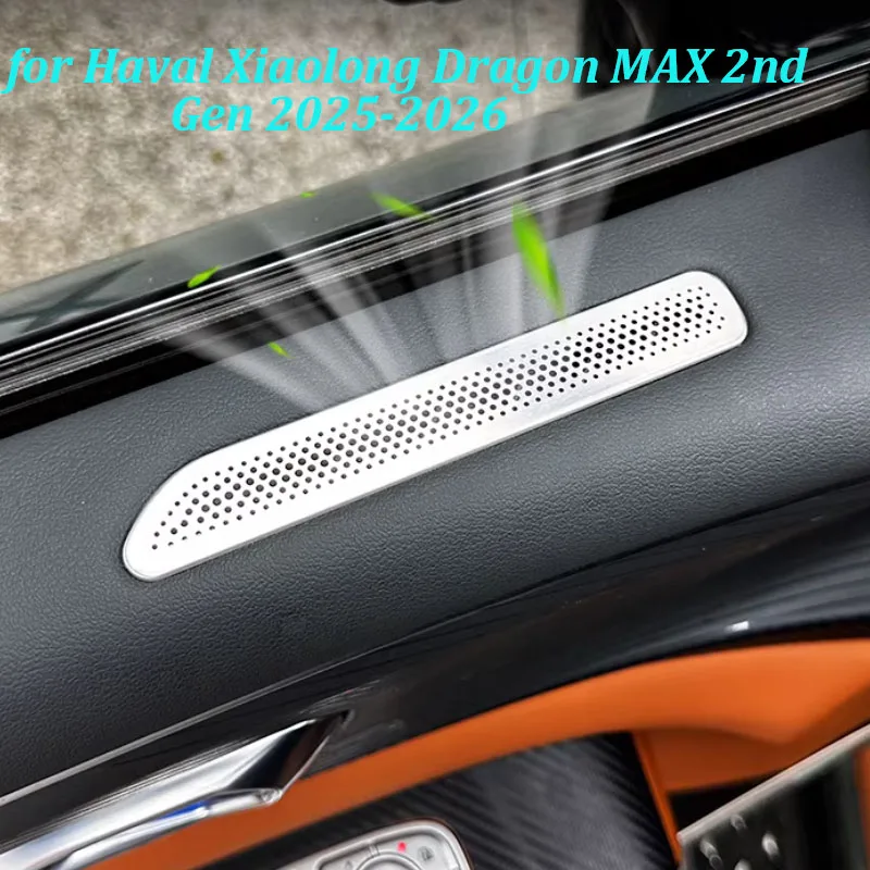 for Haval Xiaolong Dragon MAX 2nd Gen 2025-2026 Car Door Air Vent Cover Stainless Steel Interior Trim Interior Accessories