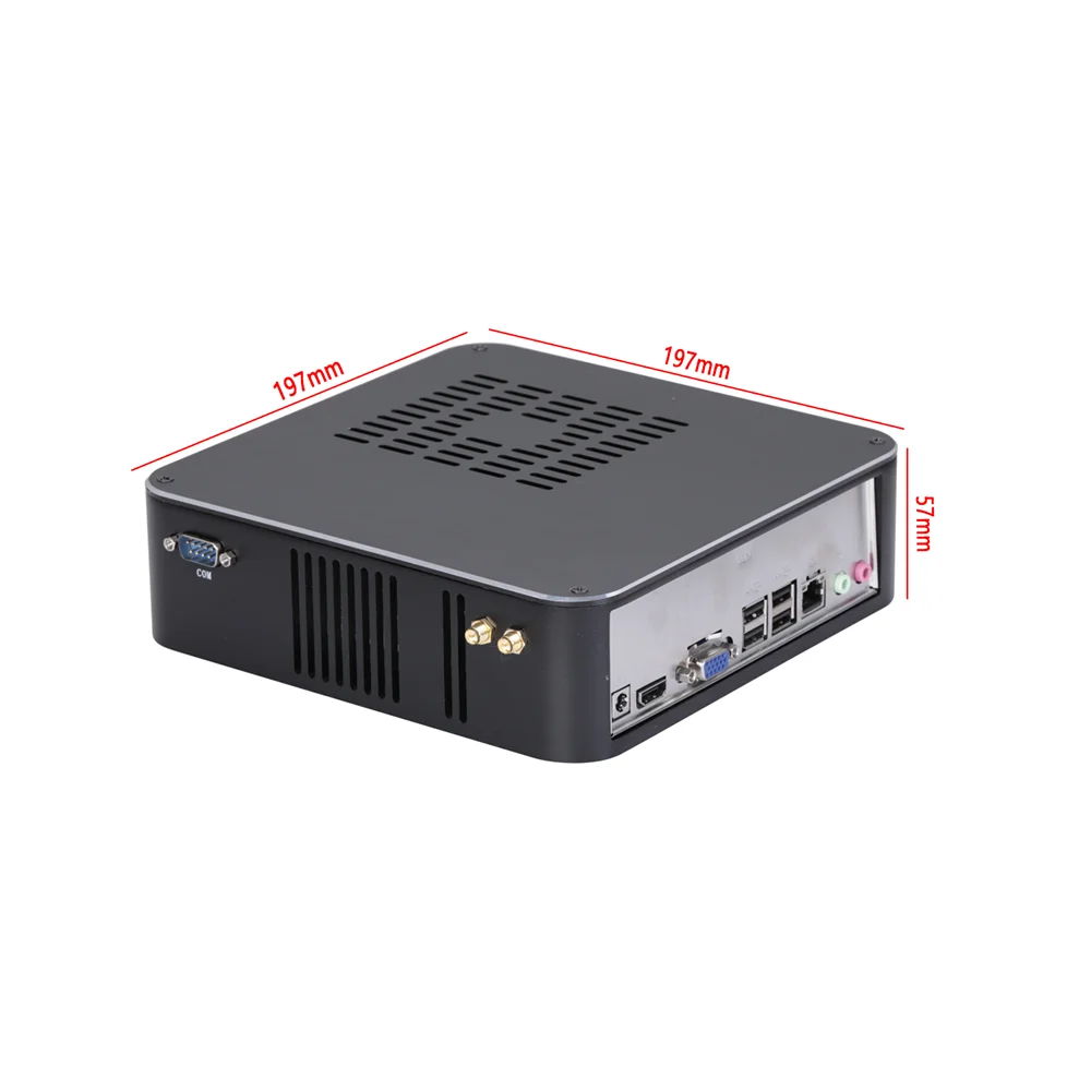 HD4009-QM5100 Mini PC with Fan Supports  Tiger Lake 11th Gen Core I3 I5 I7 2*NB-DDR4 MAX 64G PCI-E X16 Graphics Expansion
