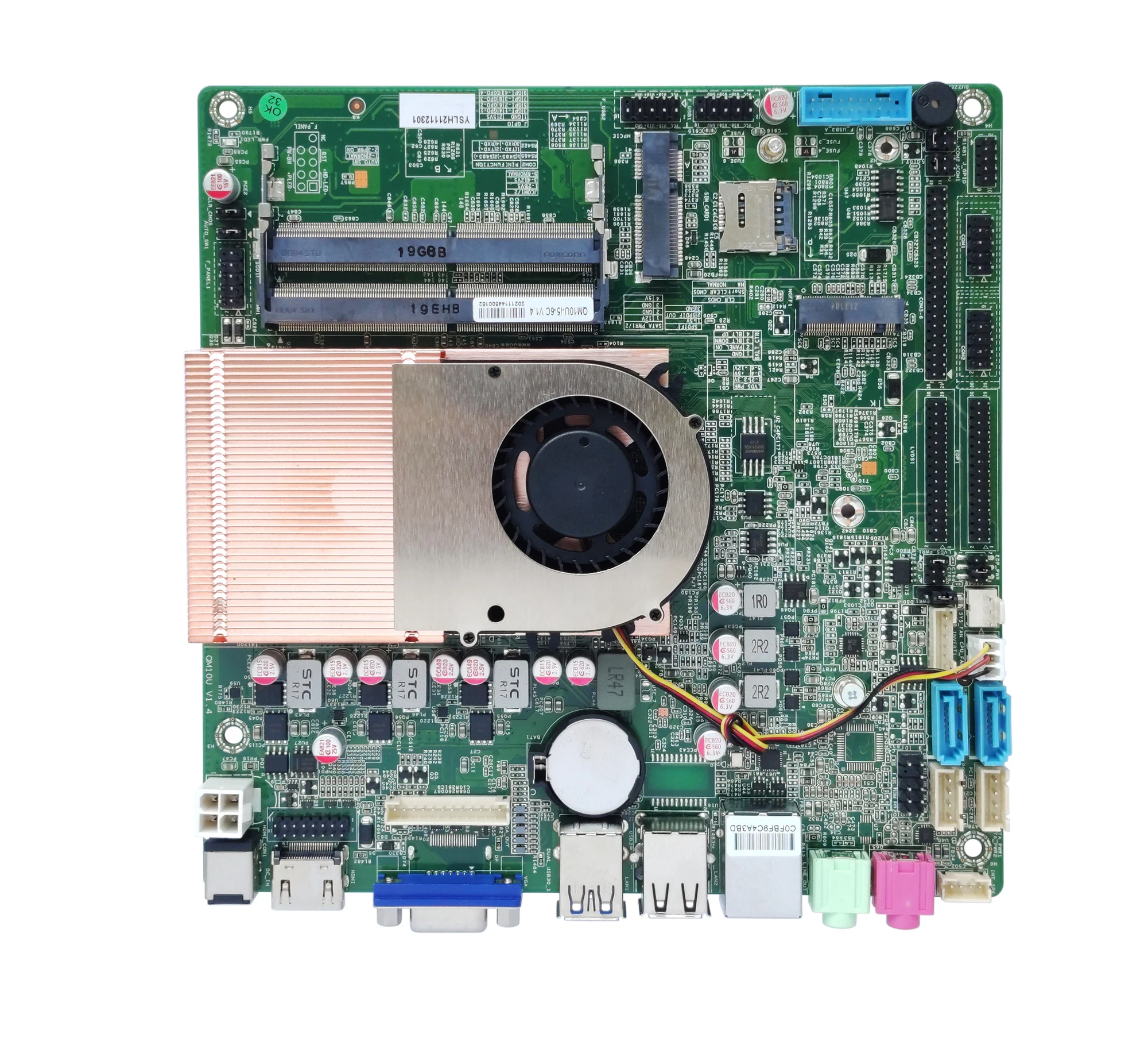 ELSKY Mini-ITX 170*170mm Industrial Motherboard for Pc with Processor 8th Gen I3-8145U 2*DDR4 RAM Max 64GB QM8U