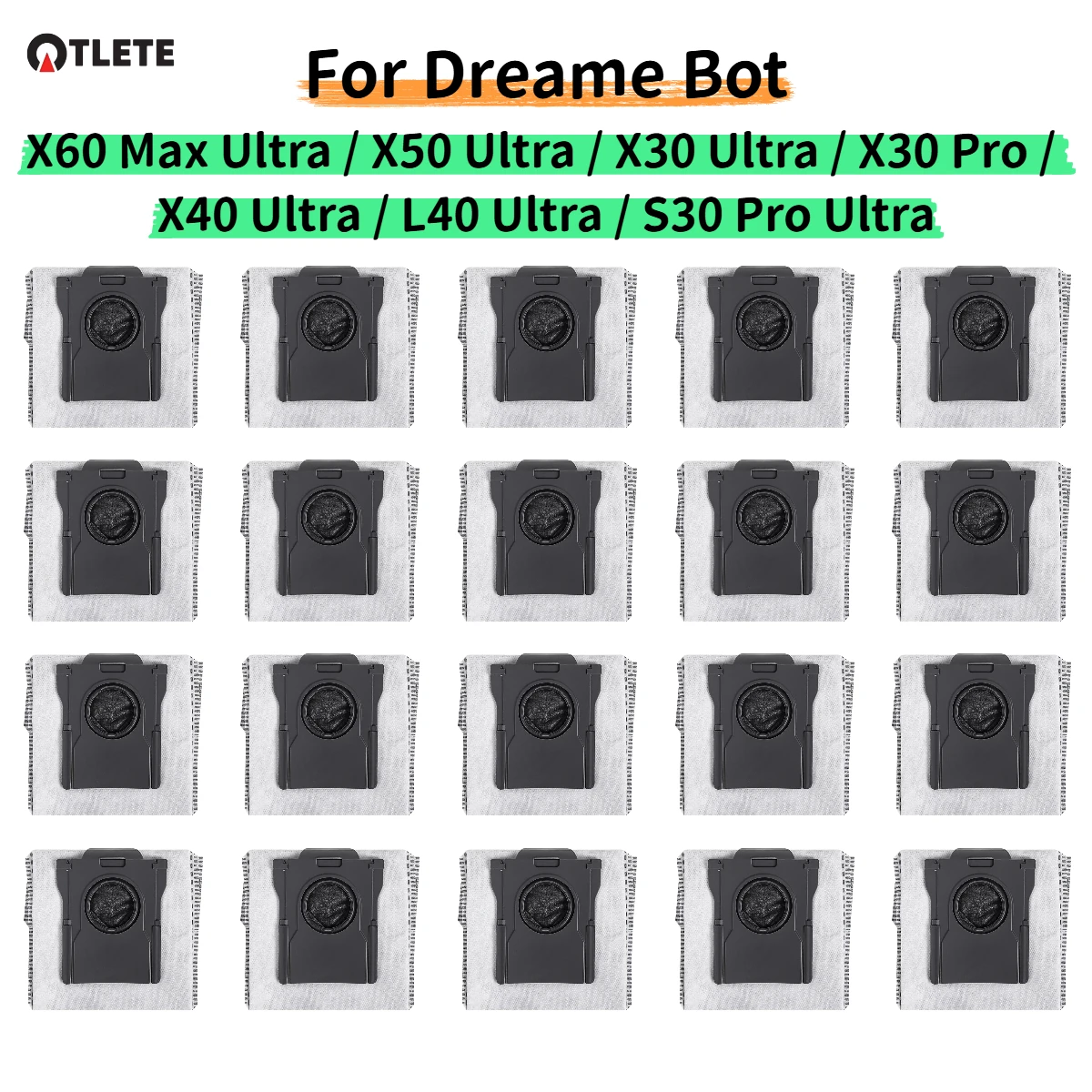 Compatible For Dreame X60 Max Ultra X30 Ultra L10s Ultra Gen 2 L40 Ultra S30 Pro Ultra Spare Parts Activated Carbon Dust Bag