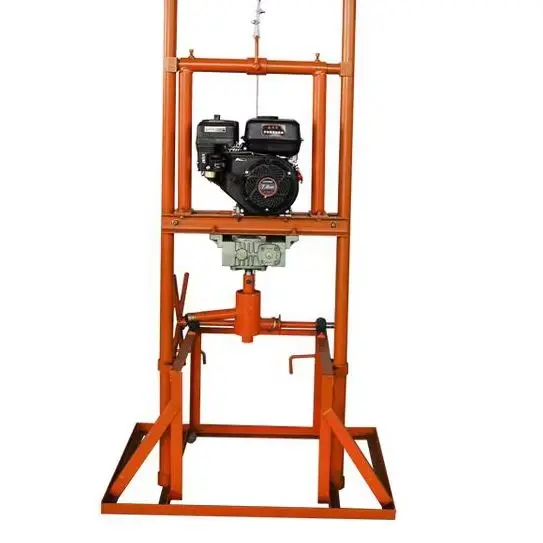 Customized family use small fold drilling rig 80m 100m engine mini water well drilling Machine with water pump