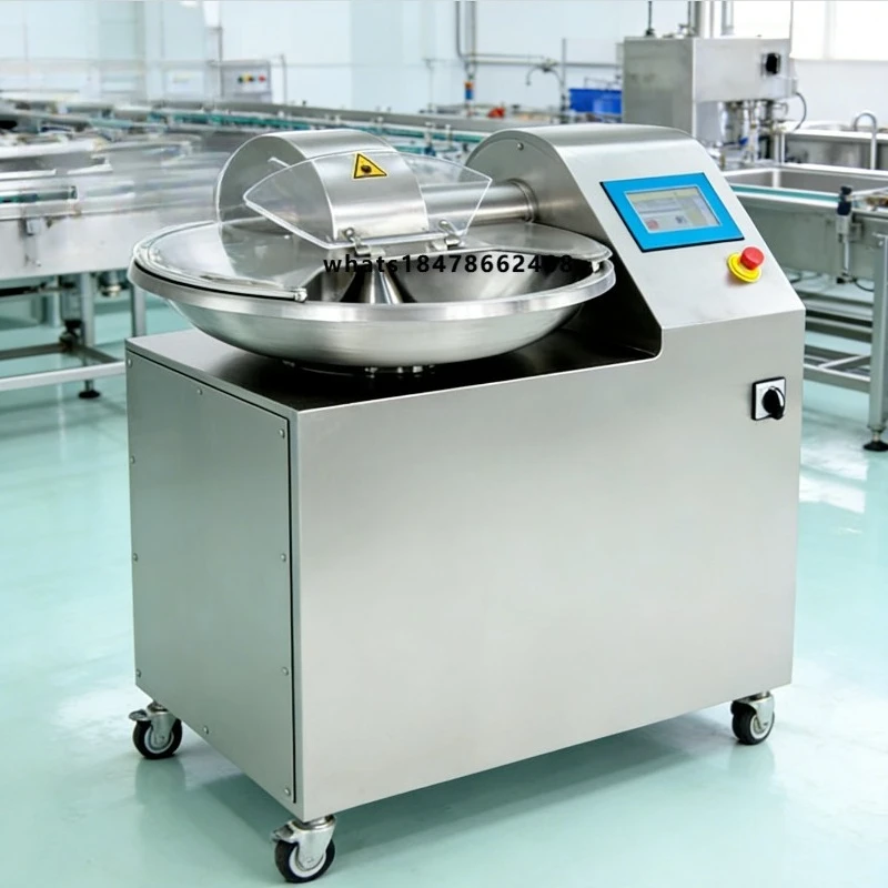 KEMES New Industrial Butchery Equipment High Speed Stainless Steel Meat Bowl Cutter & Chopper Machine with 25L Hopper