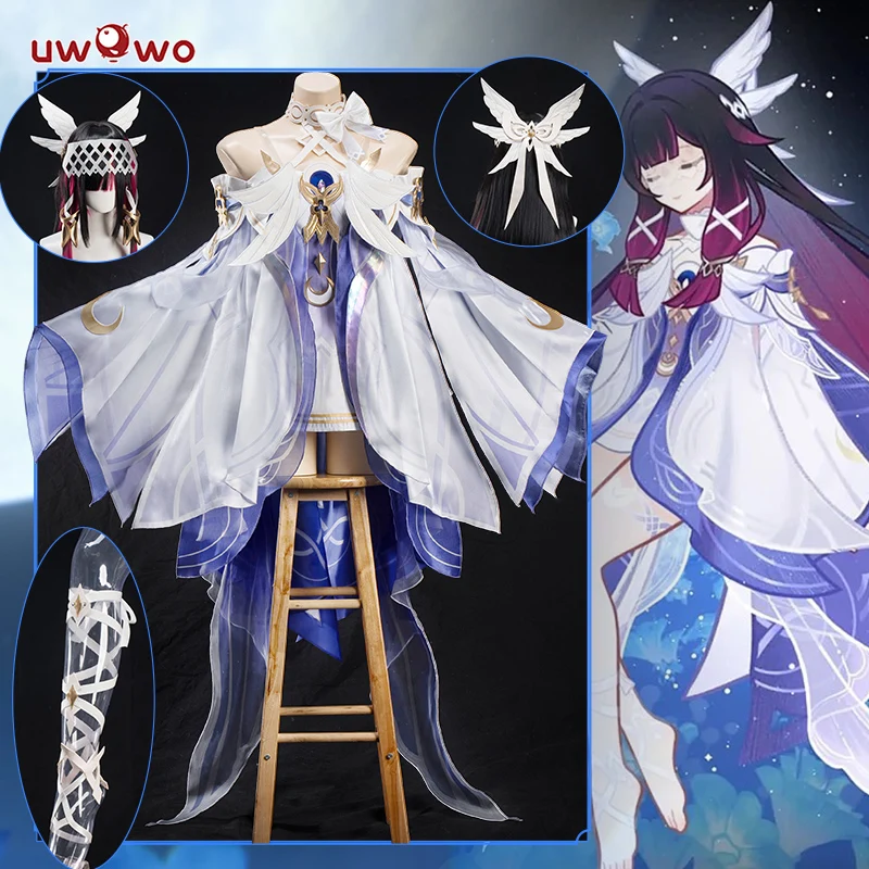 IN STOCK UWOWO Columbina Cosplay Game Genshin Impact Columbina 'Damselette' Snezhnaya Cosplay Costume Halloween Costume