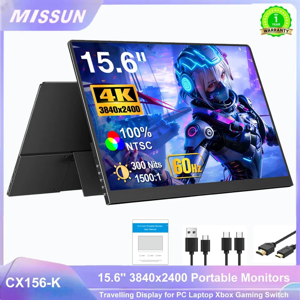 WonTim 4K Touch Screen Portable Monitor 15.7