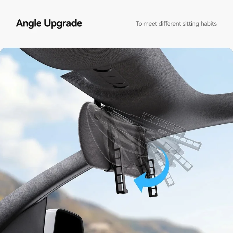 Universal Adjustable Phone And Tablet Stand for Tesla Model 3/Y PC Flat Clamp Sun Visor Mount Makeup Mirror Bracket for Front Ro