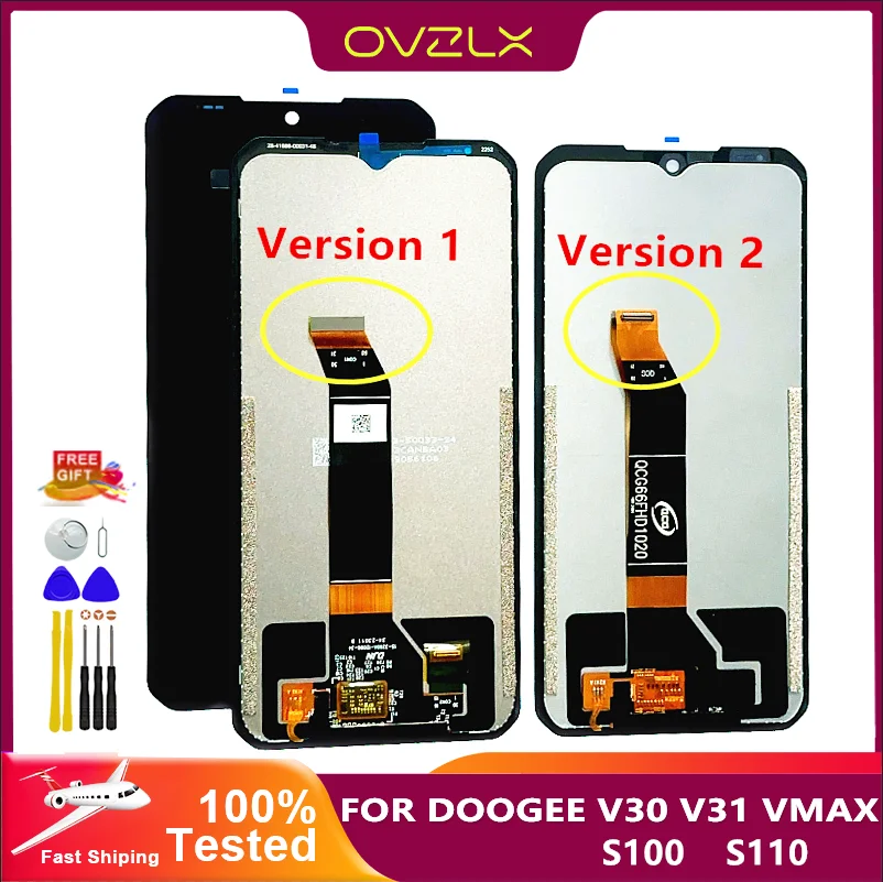 Original For DOOGEE V30 LCD Display+Touch Screen Digitizer For V30T V30 PRO V31 GT VMAX S100 S110 S118 S120 DF10 PF10Pro Display