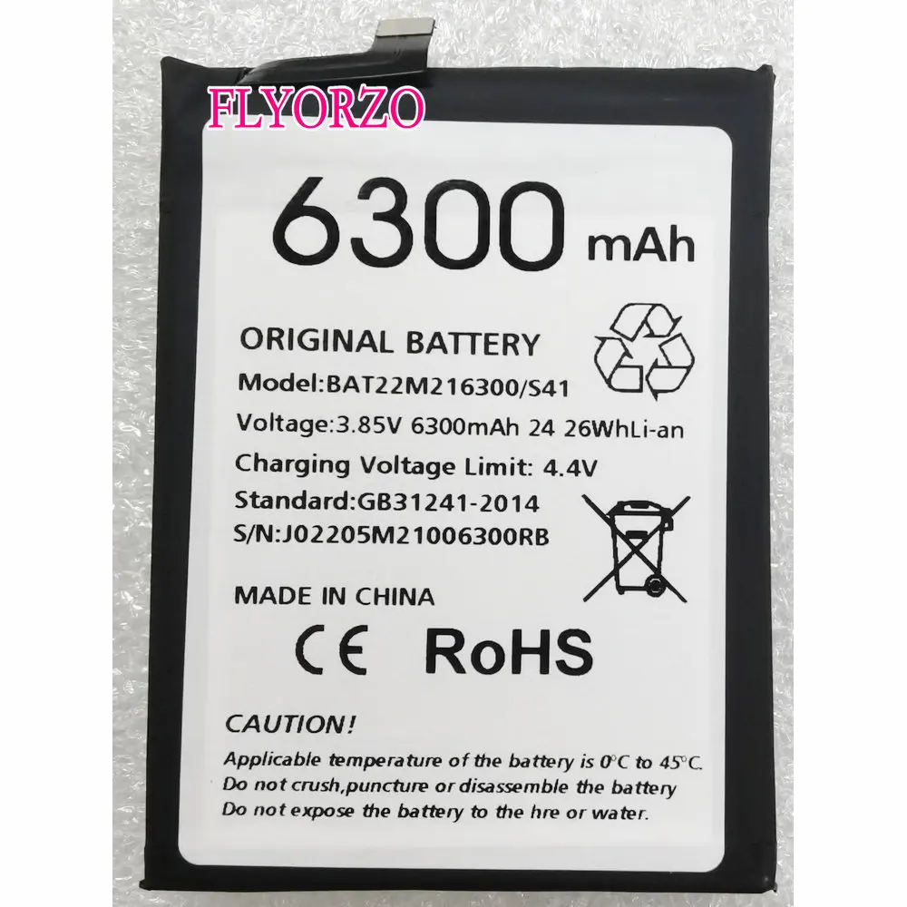 New BAT22M216300 Replacement Battery For DOOGEE S41 S41Pro Mobile Phone