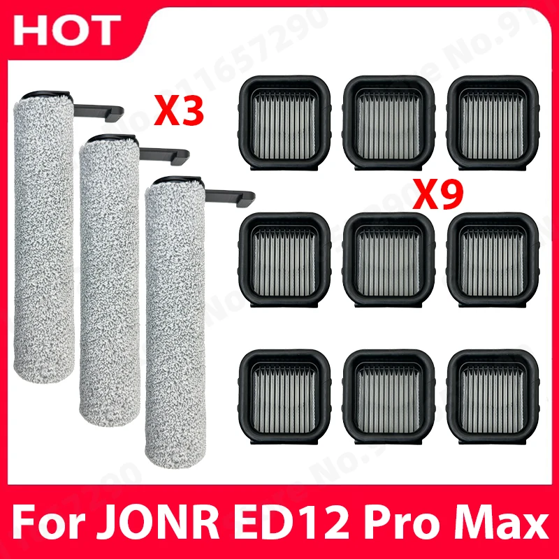 Roller Brush And Filter Set Spare Parts For JONR ED12 Pro Max Cordless Wet Dry Vacuum Cleaner Replacement Accessories