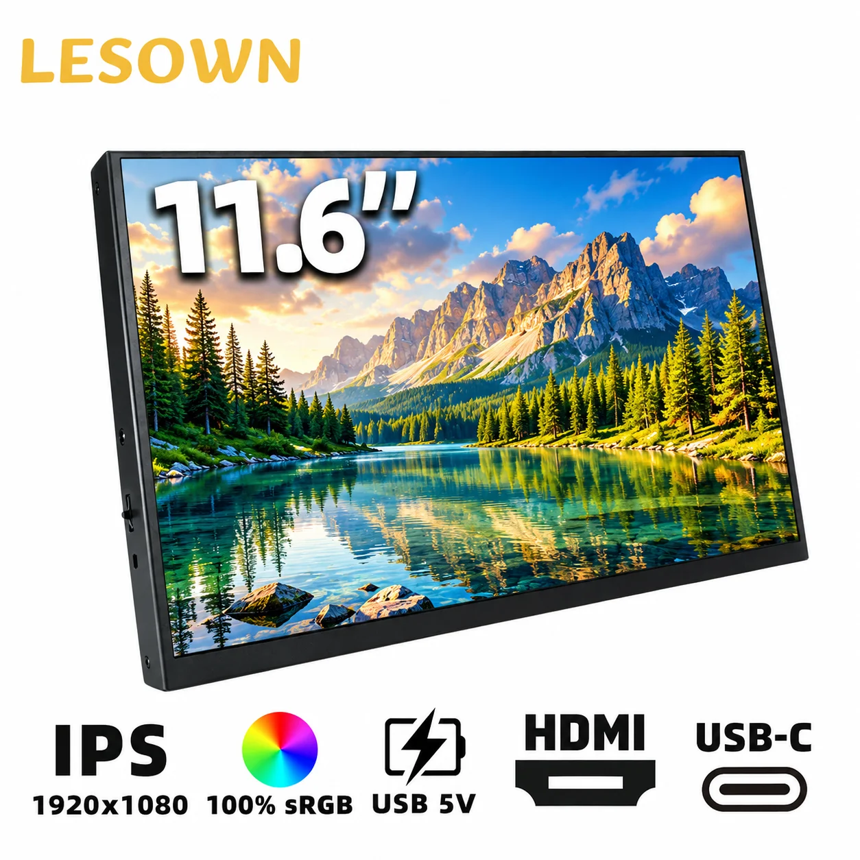 LESOWN Metal Portable Touch Monitor 11.6