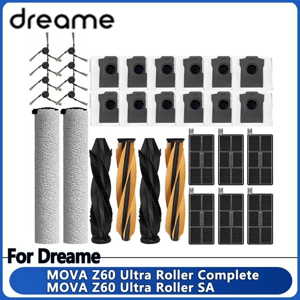 Replacement Accessories For MOVA Z60 Ultra Roller Complete/Z60 Ultra Roller SA Vacuum Main Side Brush Filter Dust Bag Roller Mop