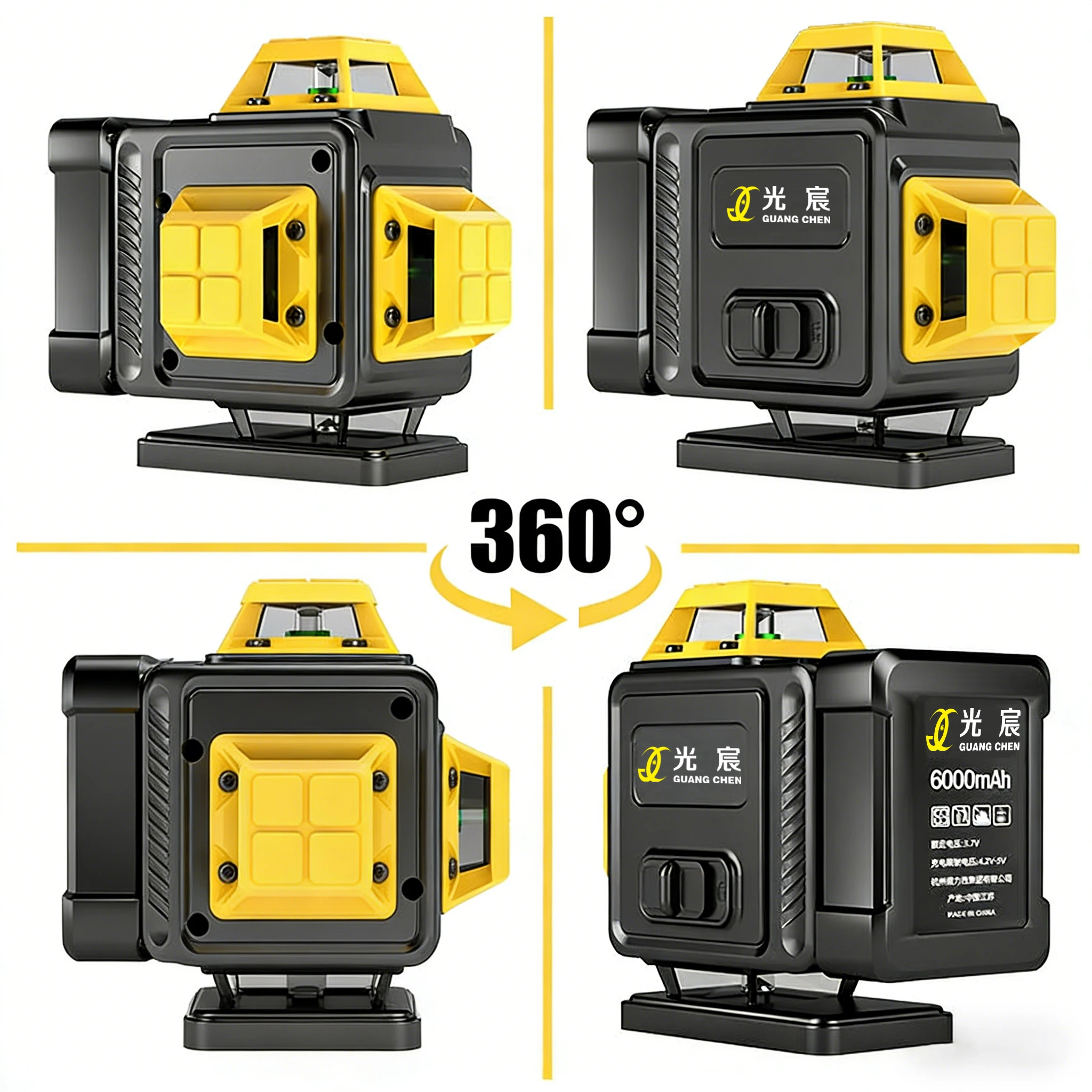 Portable 360 Rotary Laser Level Set Self Leveling Green Beam Cross Line Laser with Tripod for Home and Professional Use Pro