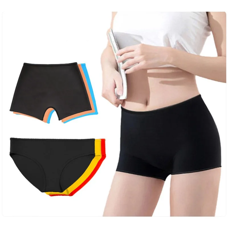 Silicone Swim Trunks Men Women Seamless Boxer Briefs Triangle Swimming Pool Beach Soft Comfortable Waterproof Quick Dry Swimwear
