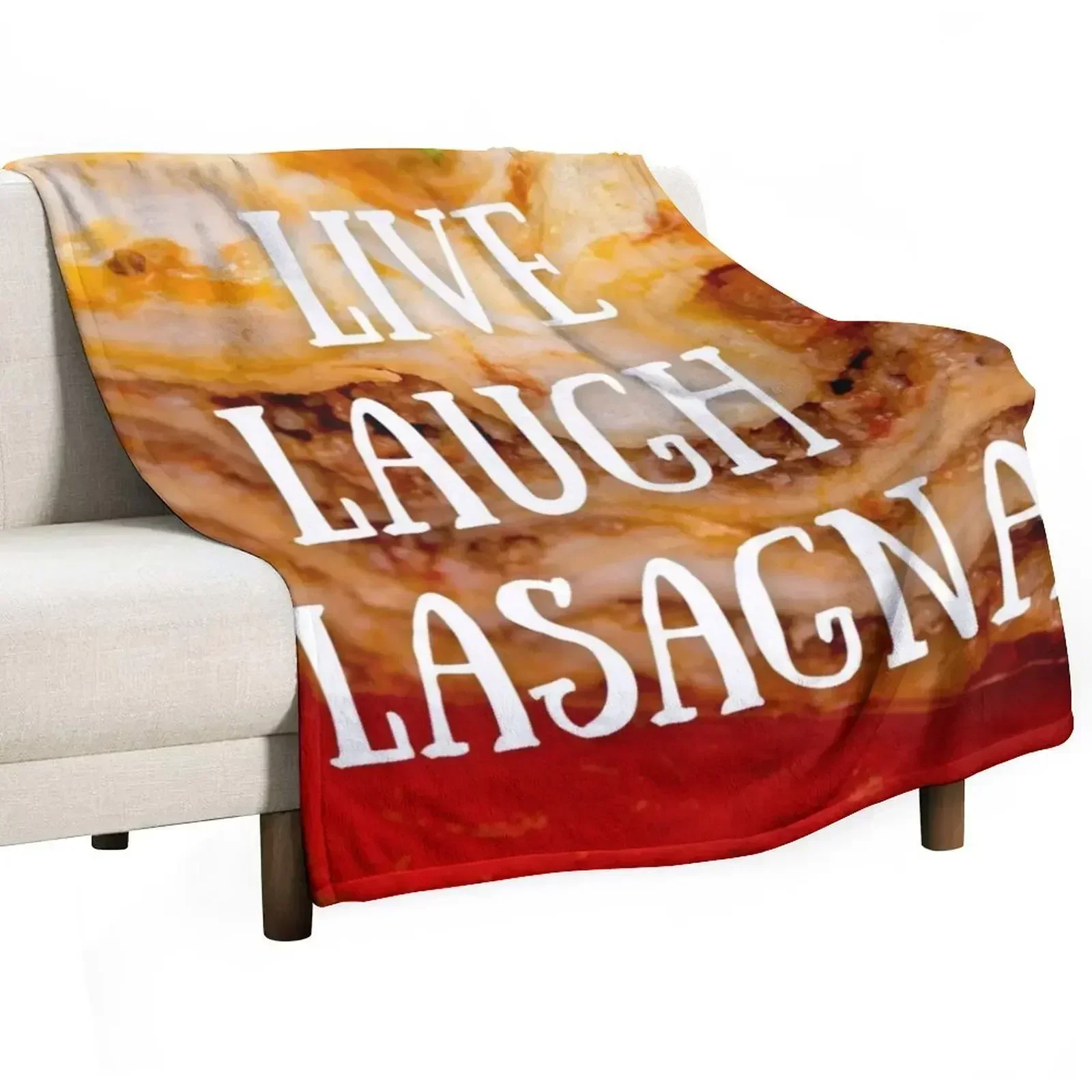 Live Laugh Lasagna Throw Blanket heavy to sleep Decorative Beds Giant Sofa Hairy Decoratives Blankets
