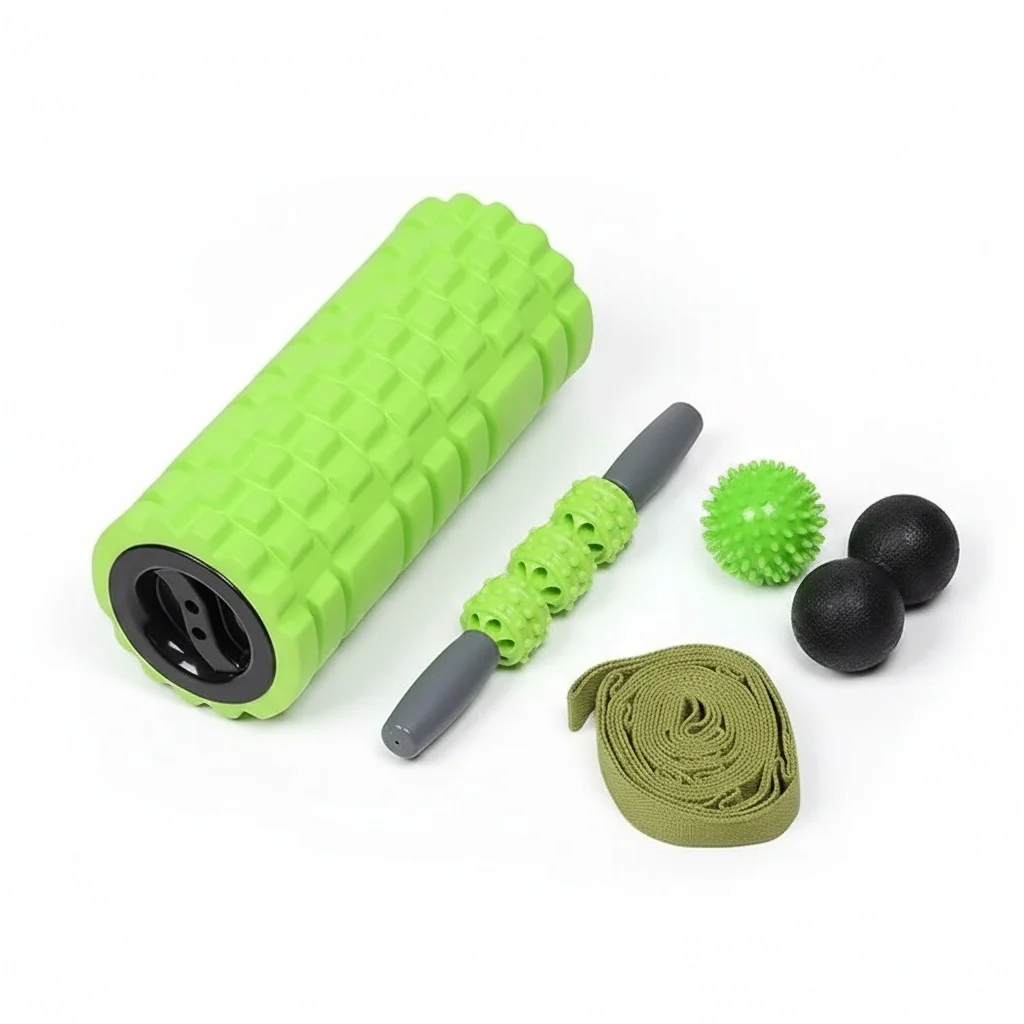 5-in-1 Foam Roller Set, EVA Muscle Massage Roller, Yoga Pillar, Gym Exercise Equipment, Home Workout, Premium Quality